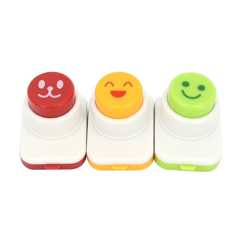 MoJyetli DIY Sushi Tool, 3Pcs Smile Face Laver Seaweed Nori Punch Embossing Device Rice Ball Onigiri Mould - Image 1